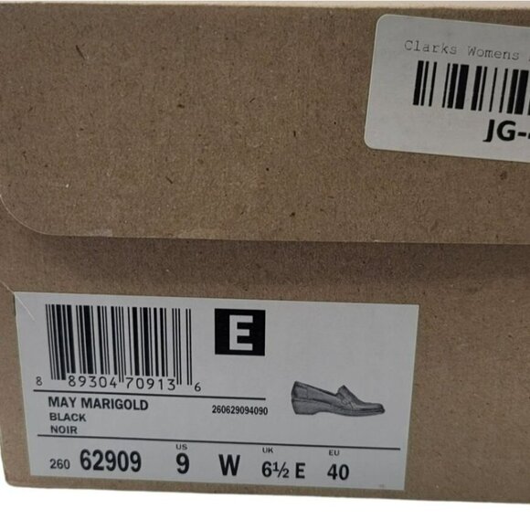 Clarks Slip On Shoes Black Work Clogs Comfort Cushion Loafer Size 9W 9 Wide - Picture 9 of 9